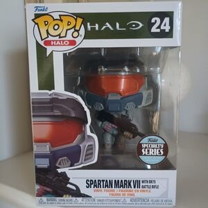 Brand New Halo Spartan Mark VII with Orange and Gray Funk Pop